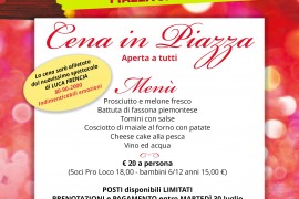 Notte in Rosso:  CENA IN PIAZZA
